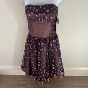 NWT Brown Dress with pink glitter size 1/2